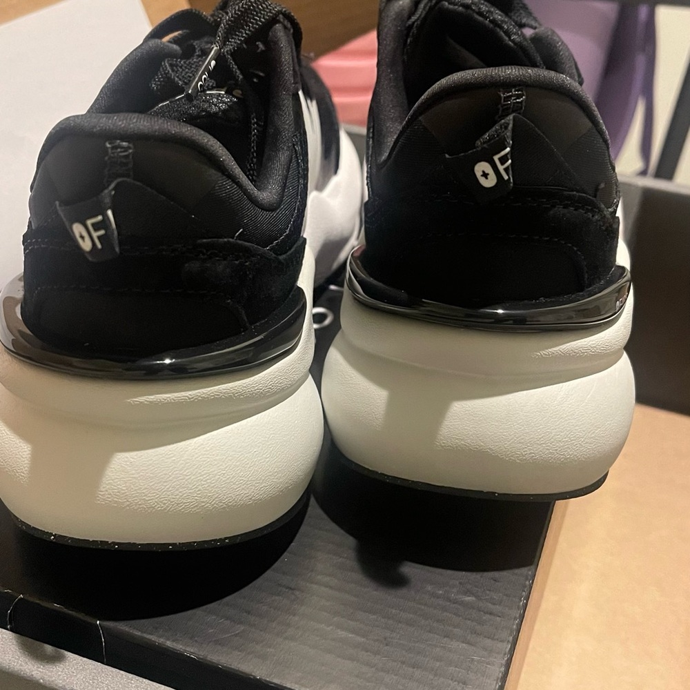 New Balance Black and White Athletic Shoes - Picture 3 of 4